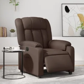 Sillón reclinable eléctrico de cuero sintético marrón de , Sillones - Ref: Foro24-3205252, Precio: 268,17 €, Descuento: %