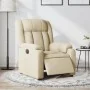 Sillón reclinable eléctrico de tela crema de , Sillones - Ref: Foro24-3205301, Precio: 278,49 €, Descuento: %