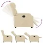 Sillón reclinable eléctrico de tela crema de , Sillones - Ref: Foro24-3205301, Precio: 278,49 €, Descuento: %