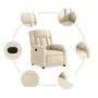 Sillón reclinable eléctrico de tela crema de , Sillones - Ref: Foro24-3205301, Precio: 278,49 €, Descuento: %