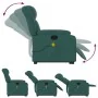 Silla de masaje reclinable de pie de tela verde oscura de , Sillones - Ref: Foro24-3205334, Precio: 335,23 €, Descuento: %