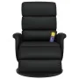 Sillón reclinable masaje con reposapiés cuero sintético negro de , Sillones - Ref: Foro24-356724, Precio: 281,76 €, Descuento: %