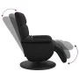 Sillón reclinable masaje con reposapiés cuero sintético negro de , Sillones - Ref: Foro24-356724, Precio: 281,76 €, Descuento: %