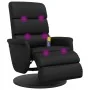 Sillón reclinable masaje con reposapiés cuero sintético negro de , Sillones - Ref: Foro24-356724, Precio: 281,76 €, Descuento: %