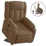 Sillón reclinable elevable de tela marrón by , Armchairs - Ref: Foro24-3205320, Price: 309,84 €, Discount: %