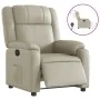 Sillón reclinable eléctrico de cuero sintético crema de , Sillones - Ref: Foro24-3205137, Precio: 293,64 €, Descuento: %