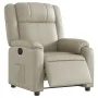 Sillón reclinable eléctrico de cuero sintético crema de , Sillones - Ref: Foro24-3205137, Precio: 293,64 €, Descuento: %