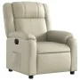 Sillón reclinable eléctrico de cuero sintético crema de , Sillones - Ref: Foro24-3205137, Precio: 293,64 €, Descuento: %