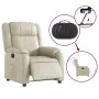 Sillón reclinable eléctrico de cuero sintético crema de , Sillones - Ref: Foro24-3205137, Precio: 293,64 €, Descuento: %