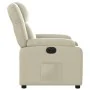 Sillón reclinable eléctrico de cuero sintético crema de , Sillones - Ref: Foro24-3205137, Precio: 293,64 €, Descuento: %