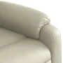 Sillón reclinable eléctrico de cuero sintético crema de , Sillones - Ref: Foro24-3205137, Precio: 293,64 €, Descuento: %
