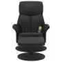 Sillón reclinable masaje con reposapiés cuero sintético negro de , Sillones - Ref: Foro24-356640, Precio: 203,28 €, Descuento: %