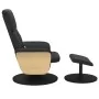 Sillón reclinable masaje con reposapiés cuero sintético negro de , Sillones - Ref: Foro24-356640, Precio: 203,28 €, Descuento: %