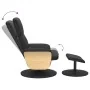 Sillón reclinable masaje con reposapiés cuero sintético negro de , Sillones - Ref: Foro24-356640, Precio: 203,28 €, Descuento: %