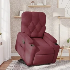 Sillón reclinable elevable tela rojo tinto de , Sillones - Ref: Foro24-3204713, Precio: 280,53 €, Descuento: %