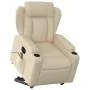 Sillón de masaje eléctrico reclinable elevable tela crema de , Sillones - Ref: Foro24-3204527, Precio: 395,79 €, Descuento: %