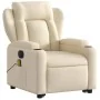 Sillón de masaje eléctrico reclinable elevable tela crema de , Sillones - Ref: Foro24-3204527, Precio: 395,79 €, Descuento: %