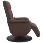 Sillón reclinable masaje con reposapiés cuero sintético marrón by , Armchairs - Ref: Foro24-356726, Price: 258,56 €, Discount: %