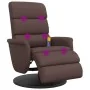 Sillón reclinable masaje con reposapiés cuero sintético marrón by , Armchairs - Ref: Foro24-356726, Price: 258,56 €, Discount: %