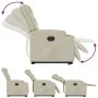 Sillón reclinable elevable eléctrico de cuero sintético crema de , Sillones - Ref: Foro24-3206560, Precio: 387,64 €, Descuent...
