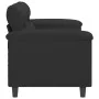Sofá de 2 plazas de tela de microfibra negro 140 cm by , Sofas - Ref: Foro24-359564, Price: 300,88 €, Discount: %