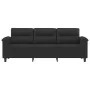 Sofá de 3 plazas de tela de microfibra negro 180 cm de , Sofás - Ref: Foro24-359570, Precio: 368,97 €, Descuento: %