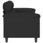 Sofá de 3 plazas de tela de microfibra negro 180 cm de , Sofás - Ref: Foro24-359570, Precio: 368,97 €, Descuento: %