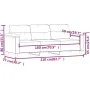 Sofá de 3 plazas de tela de microfibra negro 180 cm de , Sofás - Ref: Foro24-359570, Precio: 368,97 €, Descuento: %