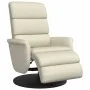 Sillón reclinable con reposapiés cuero sintético color crema de , Sillones - Ref: Foro24-356718, Precio: 239,14 €, Descuento: %
