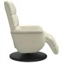 Sillón reclinable con reposapiés cuero sintético color crema de , Sillones - Ref: Foro24-356718, Precio: 239,14 €, Descuento: %