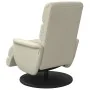 Sillón reclinable con reposapiés cuero sintético color crema de , Sillones - Ref: Foro24-356718, Precio: 239,14 €, Descuento: %