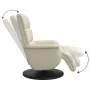 Sillón reclinable con reposapiés cuero sintético color crema de , Sillones - Ref: Foro24-356718, Precio: 239,14 €, Descuento: %