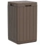 Cubo de basura de exterior PP marrón 38x38x65 cm by , Garbage cans and trash cans - Ref: Foro24-364226, Price: 122,72 €, Disc...