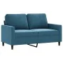 Sofá de 2 plazas terciopelo azul 120 cm de , Sofás - Ref: Foro24-359198, Precio: 232,74 €, Descuento: %