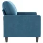 Sofá de 2 plazas terciopelo azul 120 cm de , Sofás - Ref: Foro24-359198, Precio: 232,74 €, Descuento: %