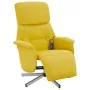 Sillón reclinable de masaje con reposapiés tela amarillo claro by , Armchairs - Ref: Foro24-356677, Price: 200,76 €, Discount: %