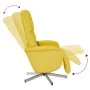 Sillón reclinable de masaje con reposapiés tela amarillo claro by , Armchairs - Ref: Foro24-356677, Price: 200,76 €, Discount: %