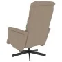 Sillón reclinable con reposapiés cuero sintético capuchino de , Sillones - Ref: Foro24-356707, Precio: 215,23 €, Descuento: %