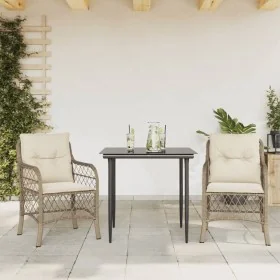 Sillas y mesita de jardín 3 piezas ratán sintético cojín beige von , Gartensets - Ref: Foro24-3212138, Preis: 363,70 €, Rabat...