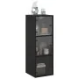 Mueble de pared con puertas de vidrio negro 35x37x100 cm de , Taquillas y armarios de almacenamiento - Ref: Foro24-836484, Pr...