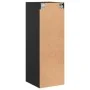 Mueble de pared con puertas de vidrio negro 35x37x100 cm de , Taquillas y armarios de almacenamiento - Ref: Foro24-836484, Pr...