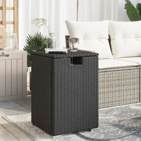 Mesa cubierta para bombona de propano ratán negro 40x40x60 cm by , Garden tables - Ref: Foro24-366294, Price: 72,13 €, Discou...