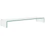 Soporte para TV/Elevador monitor cristal claro 110x30x13 cm de , Muebles TV - Ref: Foro24-244132, Precio: 111,80 €, Descuento: %