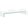 Soporte para TV/Elevador monitor cristal claro 110x30x13 cm de , Muebles TV - Ref: Foro24-244132, Precio: 111,80 €, Descuento: %