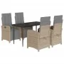 Set comedor de jardín 5 pzas con cojines ratán sintético beige de , Conjuntos de jardín - Ref: Foro24-3212586, Precio: 739,54...