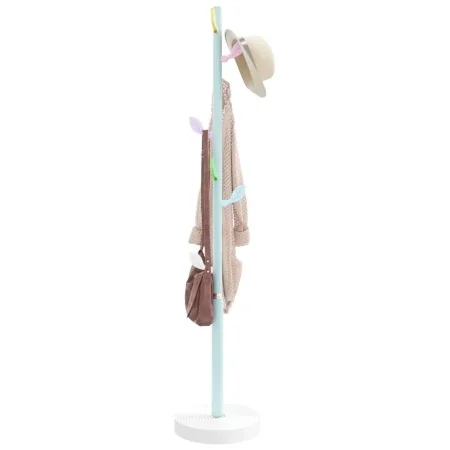 Perchero de hierro con recubrimiento en polvo azul 172 cm de , Percheros para sombreros y abrigos - Ref: Foro24-377091, Preci...