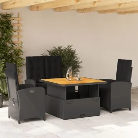 Juego comedor jardín 4 piezas con cojines ratán sintético negro von , Gartensets - Ref: Foro24-3277333, Preis: 593,48 €, Raba...