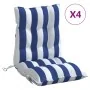 Cojines silla respaldo bajo 4 uds tela Oxford rayas azul blanco de , Cojines para sillas y sofás - Ref: Foro24-377717, Precio...