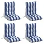 Cojines silla respaldo bajo 4 uds tela Oxford rayas azul blanco de , Cojines para sillas y sofás - Ref: Foro24-377717, Precio...