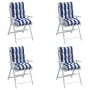 Cojines silla respaldo bajo 4 uds tela Oxford rayas azul blanco de , Cojines para sillas y sofás - Ref: Foro24-377717, Precio...